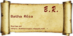 Batha Róza névjegykártya