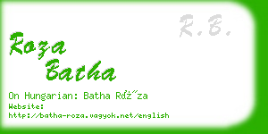 roza batha business card